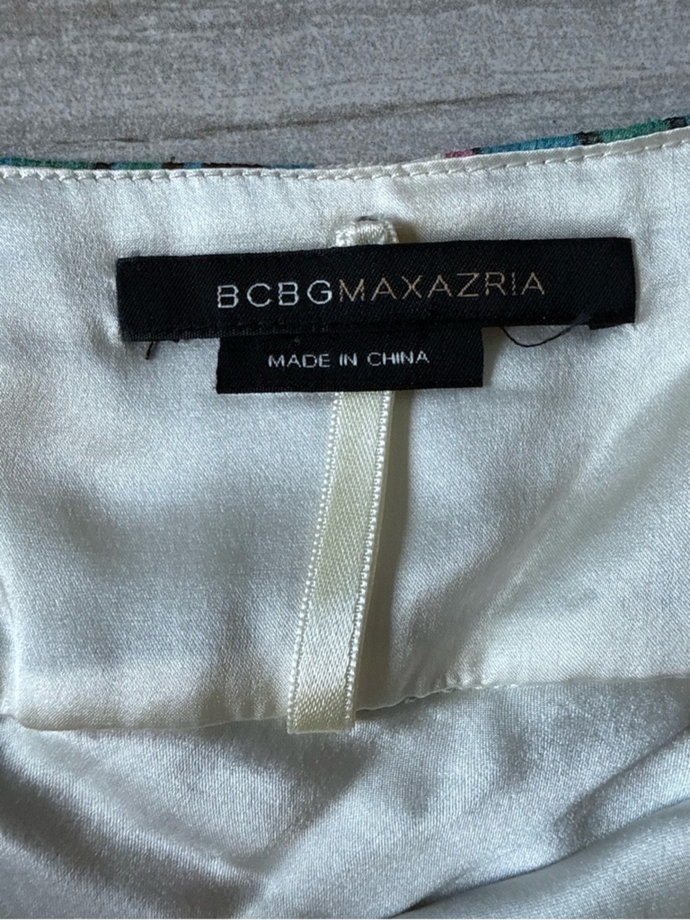 BCBGMaxAzria Butterfly White Maxi Dress with Teal, Blue & Pink Floral Print - Picture 6 of 8
